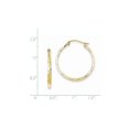 thumbnail image 2 of 10k Yellow Gold 1.5x25mm Sparkle-Cut Hoop Earrings - 1.0 Grams - Measures 26x25mm Wide 1.5mm Thick, 2 of 3