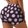 thumbnail image 1 of Fotbe Pink Groovy Disco Ball Shorts Sin Costuras – Shorts Deportivos de Cintura Alta para Mujer, Elásticos para Gimnasio, Yoga, Running o Ciclismo-Small, 1 of 8