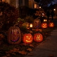 thumbnail image 5 of Halloween Light up Jack-o'-Lantern Pumpkin, Hollow Plastic Pumpkin Lantern with LED Light for Home Tabletop Yard Party Decor, 5 of 6
