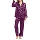 thumbnail image 2 of Pijama Prolriy para mujer, conjunto de manga larga con botones, ropa de dormir suave, ligera, cómoda, pantalones largos, ropa de estar por casa, conjuntos de pijama para mujer, conjuntos de estar por, 2 of 5