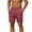 Wine, variant on EOYWHK Denim Shorts with Pockets Elastic Waist Mens Casual Shorts Soft Lightweight Breathable for Casual Lounge Home Active Wear Army Green, Size L
