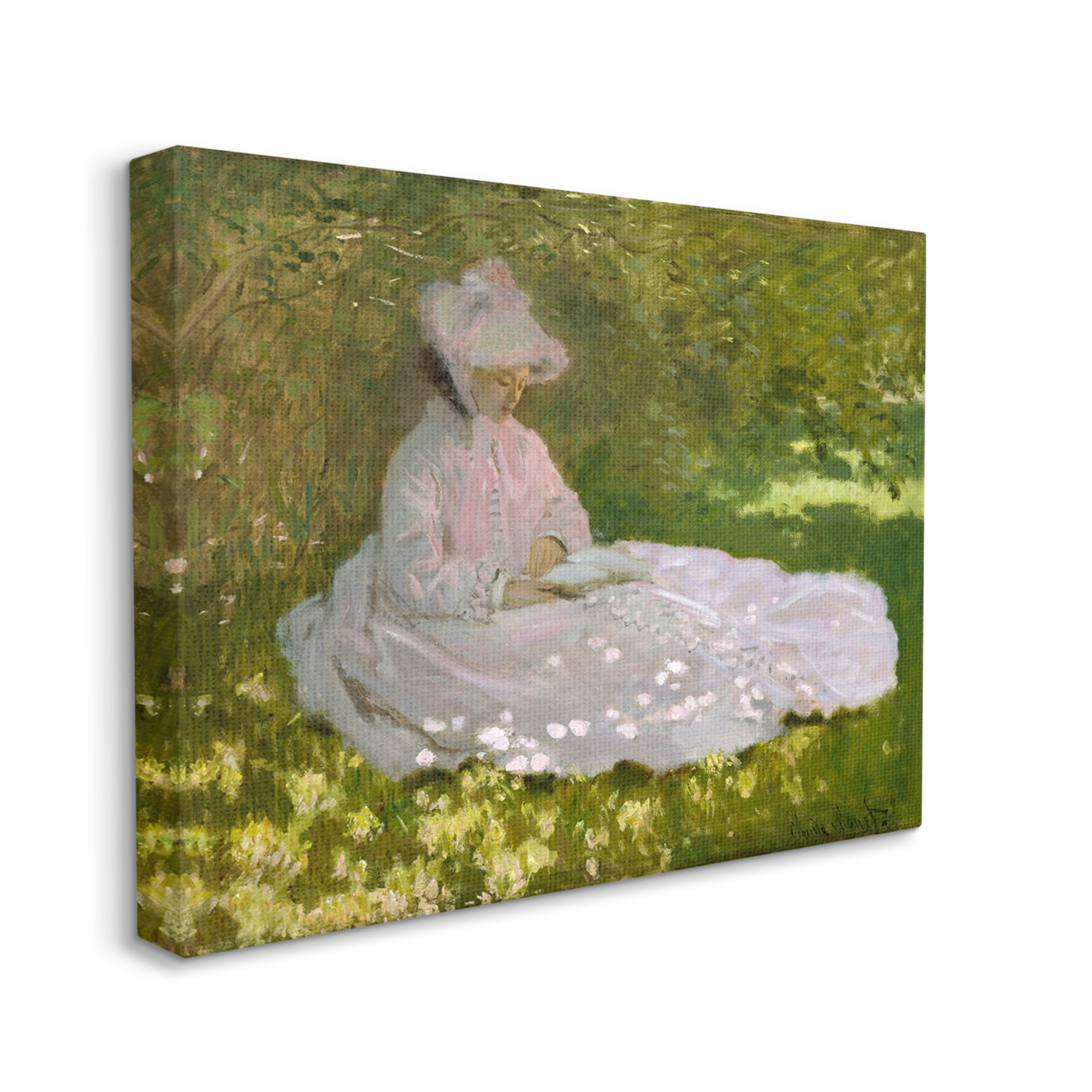 Stupell Industries Springtime Classic Claude Monet Painting Female Portrait Painting Gallery Wrapped Canvas Print Wall Art, Design by one1000paintings