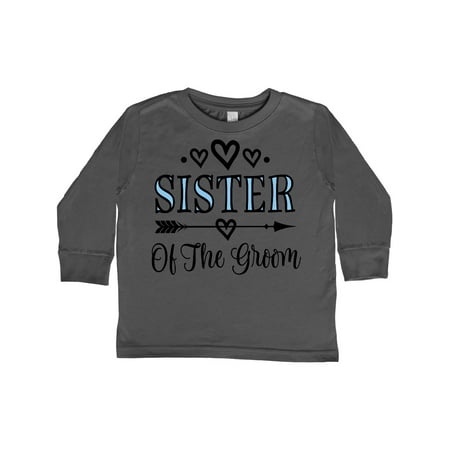 

Inktastic Sister Of The Groom Wedding Party Gift Toddler Toddler Girl Long Sleeve T-Shirt