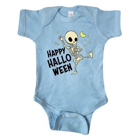 

Inktastic Happy Halloween with Dancing Skeleton Gift Baby Boy or Baby Girl Bodysuit