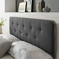 thumbnail image 4 of Modway Collins Fabric Button Tufted Queen Headboard in Gray and Azure, 4 of 6