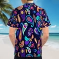 thumbnail image 6 of High Quality Hawaiian Shirts for Men Short Sleeve Aloha Beach Shirt Floral Summer Casual Button Down Shirts Blouses YNQI6A, 6 of 7