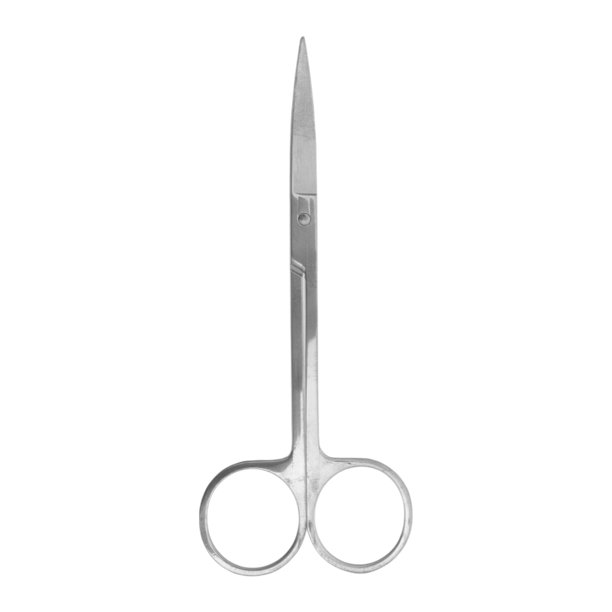 Tijera de cejas portátil y duradera de 1 pieza tono plateado