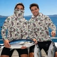 thumbnail image 3 of Bulopur Men’s Hooded Fishing Sun Shirt with Mask, UPF 50+ Long Sleeve Shirt with Vintage Camo Print Quick Dry Breathable Top for Outdoor Activities, 3 of 8