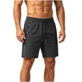 thumbnail image 2 of Aimik Men's Quick Dry Running Shorts Zippered Side Pockets Lightweight Breathable Summer Workout Shorts for Gym Fitness Training, 2 of 6