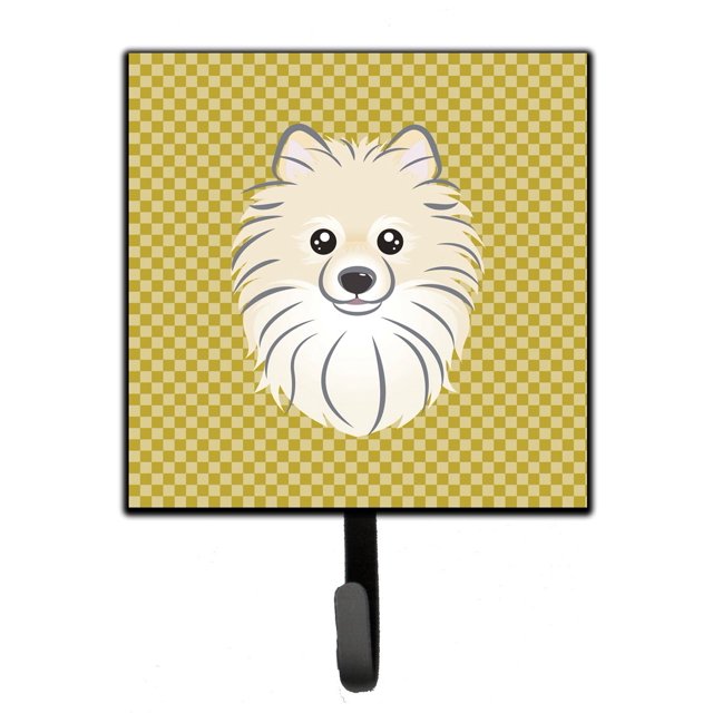 ""Caroline'S Treasures Bb1135Sh4 Correa O Llavero De Pomerania A Cuadros Color Canela, Pequeño, Multicolor""