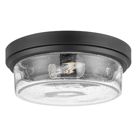 

Prominence Home Madelyn 13 Bronze Flush Mount Indoor/Outdoor Light with Square Clear Seeded Glass Shade