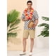 thumbnail image 3 of INSPIRE CHIC Camisa de lunares de verano para hombre, camisas hawaianas con patrón de manga corta y botones blanco S, 3 of 6