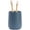 Round Matte Blue, variant on Matte White Large Toothbrush and Toothpaste Holder and Cup for Bathroom Vanity and Countertop, Round Organizer for Electric Toothbrushes, Floss, Razors, Cotton, and Mouthwash