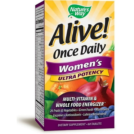 Nature's Way Alive! Once Daily Women's Ultra Potency Multivitamin & Whole Food Energizer Tablets 60