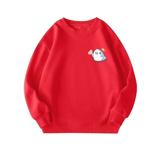 Toddler Girl's Crewneck Cartton Print Graphic Long Sleeve Cute Sweatshirt