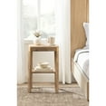 thumbnail image 2 of Kate and Laurel Talcott Modern Narrow Rectangle Wood Side Table, 16 x 10 x 25, Natural Wood, Transitional Decorative Slim Two-Tier End Table for Use as a Bedroom Nightstand or Living Room Accent, 2 of 8