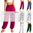 thumbnail image 3 of FNFYFH Women's Soft Cotton Yoga Pants Flowy Dance Harem Pants Lounge Pants Lantern Trousers, 3 of 8