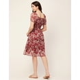 thumbnail image 2 of Moomaya Womens Printed Smocked Dress Knee Length Summer Dress, 2 of 8
