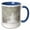 Blue/White, variant on 3drose, White Winter Landscape- Snowy Forest, 15oz Two-tone Black Mug