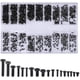 thumbnail image 1 of Whataatahia - Juego de 500 tornillos de cabeza redonda para gafas, universales, para portátiles, M1,2, M1,4, M2, color negro, 1 of 7