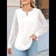 thumbnail image 4 of Camisas de Larga para Mujer, Blusas de Encaje, Ropa Informal de Negocios, Moda de Otoño, Blusas Tejidas Y2k XL, 4 of 9