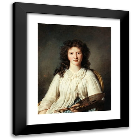 Marie-Geneviève Bouliard 12x14 Black Modern Framed Museum Art Print Titled - Portrait of Adelaide Binart, Wife Lenoir (1769-1832), Painter (1796)