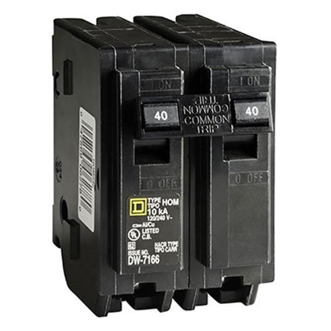 Square D by Schneide HOM240CP 40A D-Pole Circuit Breaker - Walmart.com