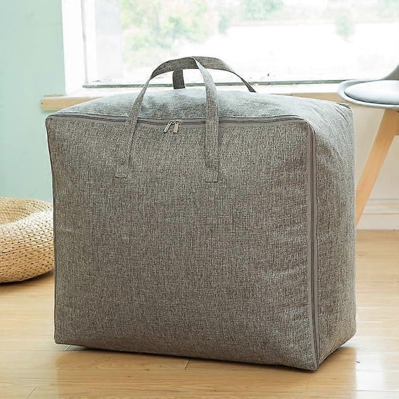 (70cmx50x30cm,105L,grey) Thick Duvet Storage Bag, Underbed Storage Bag Set of 1, Storage Bag with Reinforced Handle for Quilts Blankets Pillows Jacket