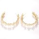 thumbnail image 1 of Hoop-shaped flower zircon earrings high-end dress net celebrity shiny earrings, 1 of 3