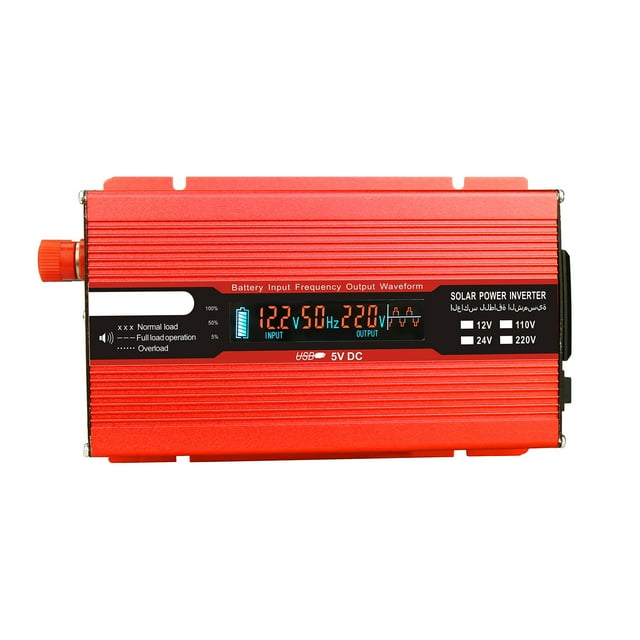 Adaptador Convertidor de voltaje 550W 1100W 12V 240V Inversor de corriente USB con 1 enchufe y panta Abody Adaptador