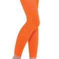 thumbnail image 1 of Amscan 397287.05 Party Perfect Team Spirit Footless Adult Tights Accessory, Orange, One Size, 1 of 2
