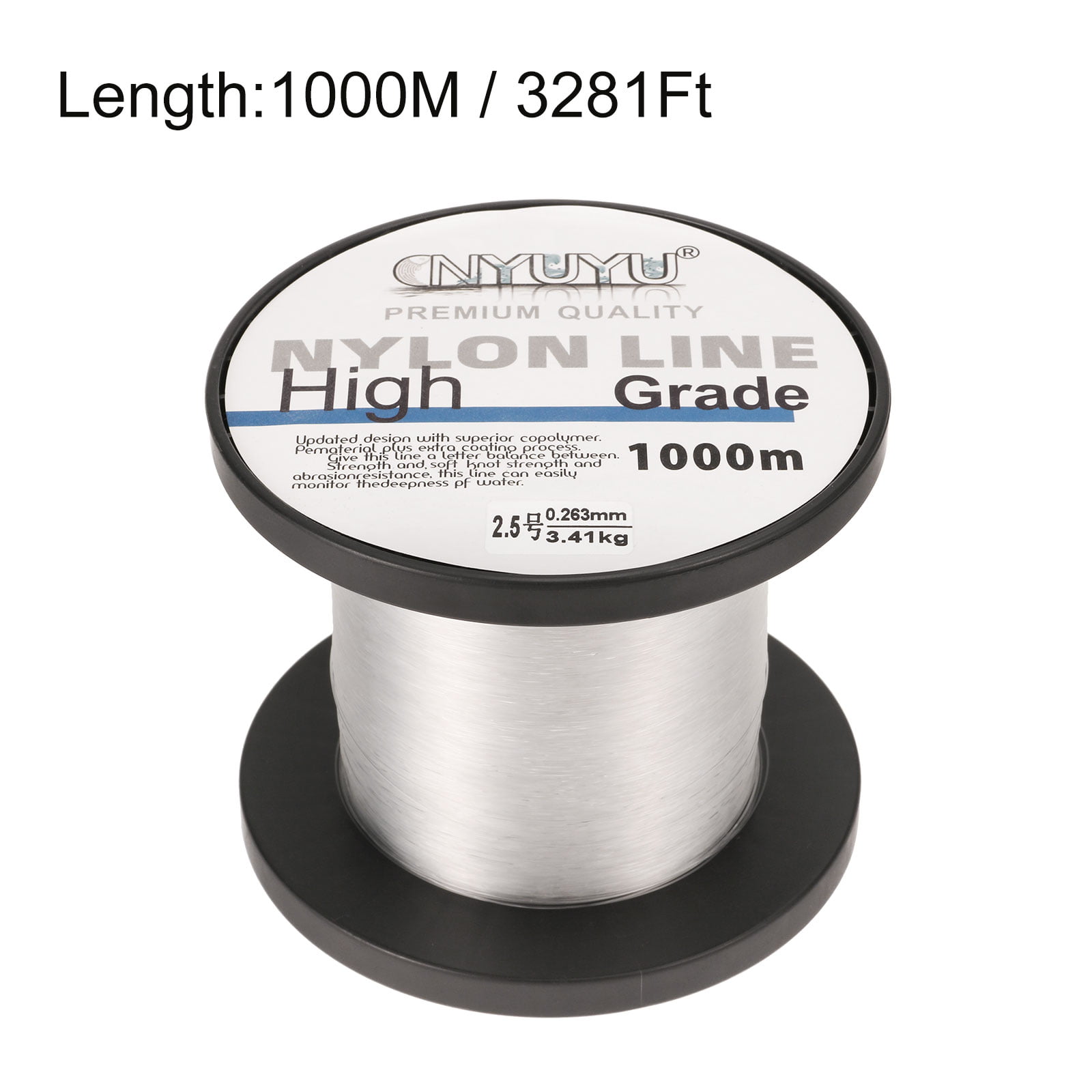 Uxcell 3281FT 8lb 2.5# Fluorocarbon Coated Monofilament Nylon Fishing Line  String Wire Clear 