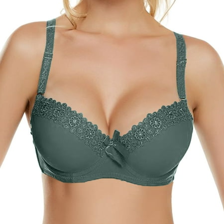 

Vedolay Womens Lingerie Women s Plus Size Support Bra Wirefree Green XL