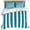 Turquoise, variant on Pink Striped Duvet Cover Set, Modern Farmhouse Pink White Stripes Soft Duvet Cover California King Bedding Set 4 Pieces, 1 Quiltcover and 2 Pillowcases with Zipper, 1 Bed Sheet for All Seasons