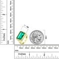 thumbnail image 6 of AFFY Solitaire Engagement Ring for Women, 10X14MM Emerald Shape Zambian Green Emerald Lab Grown Gemstone & Created Moissanite Promise Ring In 14K Yellow Gold Over Sterling Silver, (6.15 Cttw) Size-10, 6 of 6