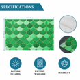 thumbnail image 6 of Green Fish Scale Placemats Set of 6, Modern Geometric Ombre Abstract Moroccan Placemats for Dining Table, Place Mats for Kitchen Tabletop, Waterproof Wipeable Dining Table Mats Set, 6 of 9