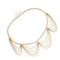 thumbnail image 2 of Qarigey Cadena de cintura exquisito adorno de múltiples capas para el vientre adornos de cinturón en forma de onda joyería de estilo Simple para Ropa, zapatos y accesorios Miscelánea Oro Qarigey AP009789-01, 2 of 6