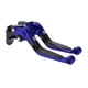 thumbnail image 1 of Palancas de freno y embrague cortas y largas para Yamaha WR125X 2009-2015, palanca de freno ajustable de motocicleta, aleación de aluminio, cabeza azul, mango negro, 1 of 6