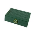 thumbnail image 6 of Jewelry Organizer, box Organizer PU Leather,Small jewelry organizer Boxes Earring Organizer,Trinket Box Traveling Jewlery Case Double Layer,jewelry travel case with Green, 6 of 8