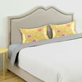 thumbnail image 3 of Yayeee Pillowcase Standard Size Set of 2 Satin Wrinkle Resistant Pillow Case, Yellow Stars, 3 of 7
