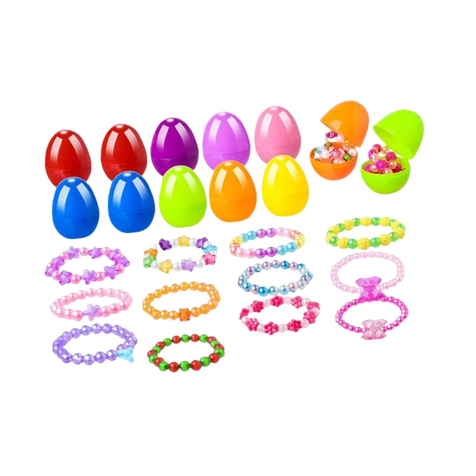 FVDPWYE Easter Basket Stuffers Decor Prefilled Easter Eggs for Party Favors Children 12 Bracelets