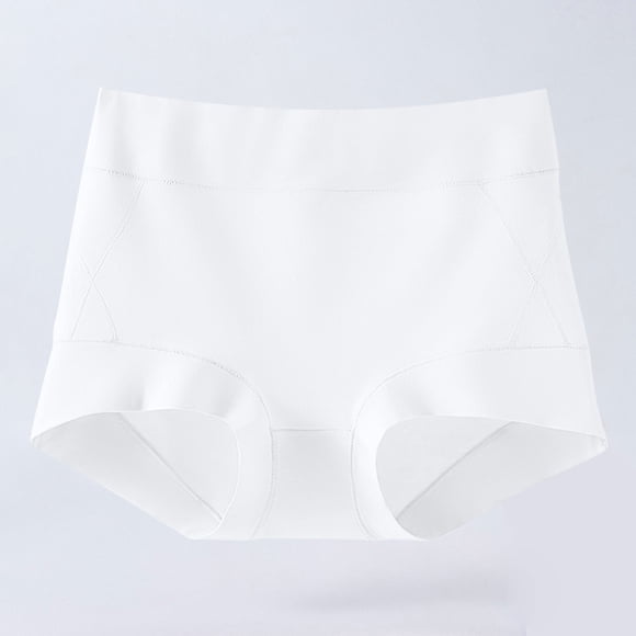 Soki sous-Vêtements en Coton pour Femmes Culottes Taille Haute Couvrance Totale Blanc TG