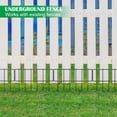 thumbnail image 3 of 19 Pack No Dig Animal Barrier Fence, 17 in H x 20.8 Ft L Rustproof Metal Wire Garden Fencing, Decorative Fence Border for Dog Rabbit Outdoor Yard Lawn, 3 of 9