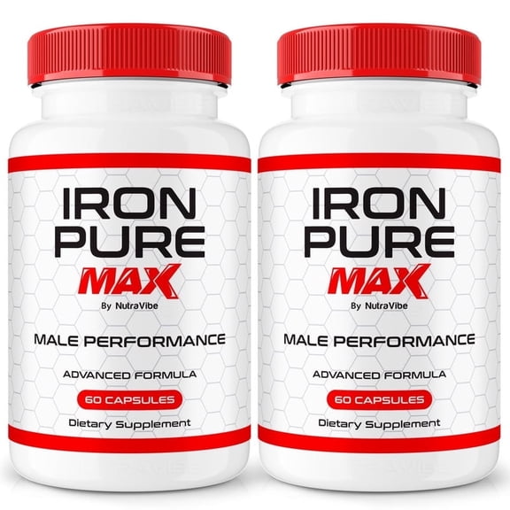 (2 Pack) Iron Pure Max – Original IronPure Max Capsules with a Natural Daily Blend for Energy & Wellness |Clean, Gentle, Easy-to-Swallow Pills (120 Capsules)