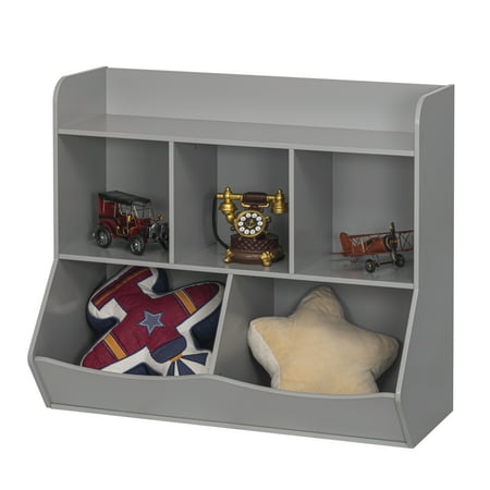 UPC: 0759337856971 | UTEX Toy Storage Organizer with Bookcase  Kid’s Bin Storage Unit with 8 Compartments &3 Baskets Bins  Toys Box Organizer  Kid’s Multi Shelf Cubby for Books Toys (Gray)