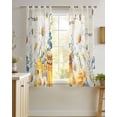 thumbnail image 4 of White Daisy Sheer Curtains 39 Inch Length 2 Panels Set for Living Room/Bedroom, Spring Floral Elegant Pastoral Bees Watercolor Kitchen Curtains Grommet Curtains Window Treatments 27.5"x39"x2, 4 of 7
