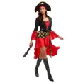thumbnail image 5 of Disfraz de capitana de piratas del Caribe para mujer con sombrero, traje de rol para Halloween, disfraz de mujer, vestido gótico medieval, 5 of 5