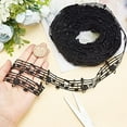 thumbnail image 2 of 20 Yards Music Note Ribbon Black Phonogram Hollow Polyester Ribbon for Scrapbooking Gift Wrapping Sewing, 2 of 9