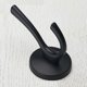 thumbnail image 3 of 4 Pack Double Robe Hook Heavy Duty Towel Coat Hooks Wall Mounted in Matte Black, 3 of 4