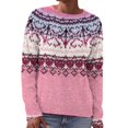 thumbnail image 5 of Fair Isle Knit Sweater for Women Lightweight Slim Fit Pullover Fall Winter Cute Casual Fashion Tops XL, 5 of 7